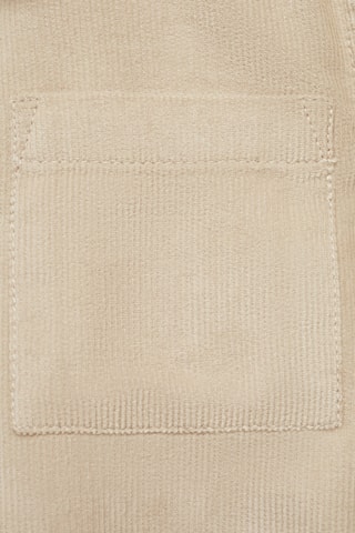 Surchemise velours côtelé poche - Écru