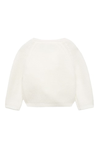 Pull-over brodé maille - Blanc cassé