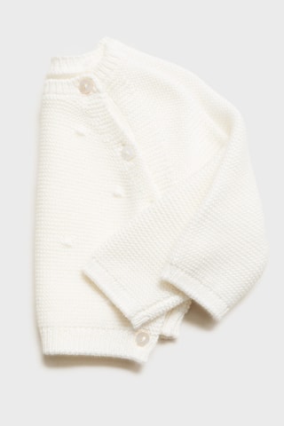 Pull-over brodé maille - Blanc cassé