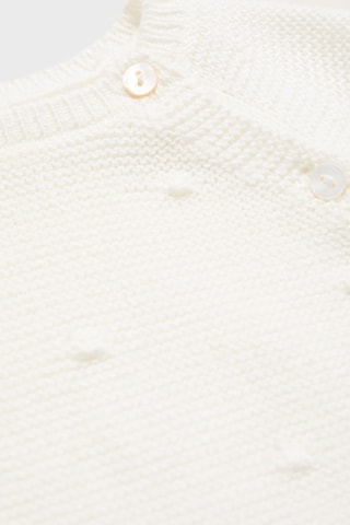Pull-over brodé maille - Blanc cassé