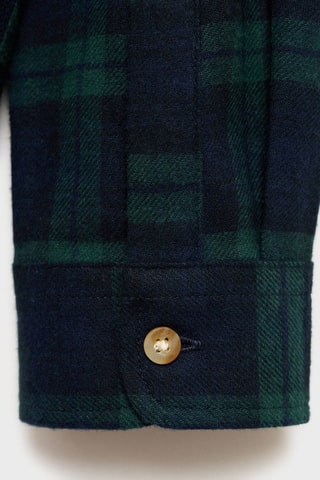 Chemise à carreaux en coton - Bleu marine