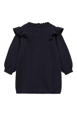 Robe maille volant - Bleu marine