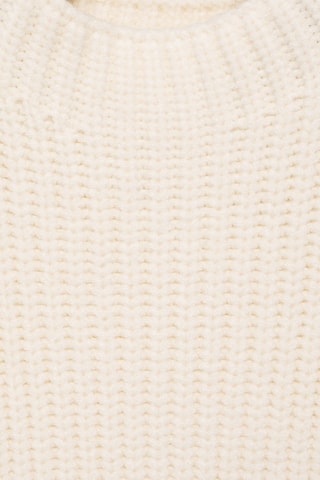 Gilet maille col montant - Écru