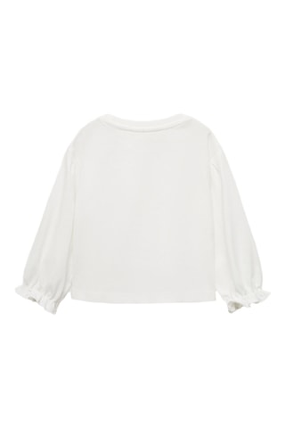 T-shirt imprimé noeud - Blanc cassé
