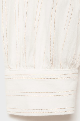 Blouse fils métallisés - Blanc cassé