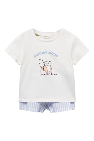 Pyjama court Snoopy - Ciel