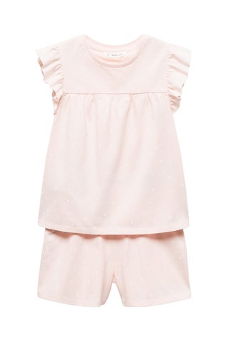 Pyjama court pois - Rose clair
