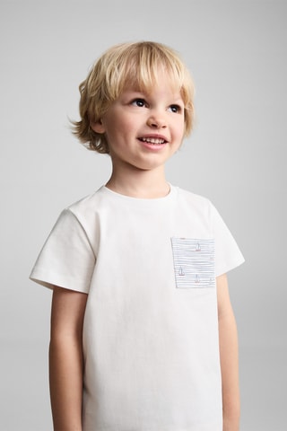 Pyjama court imprimé - Blanc cassé