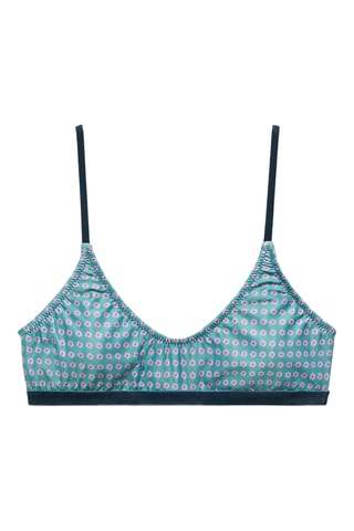 Soutien-gorge imprimé - Bleu pétrole