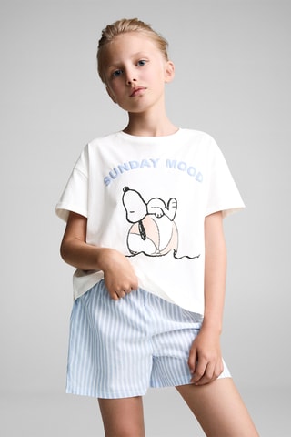 Pyjama court Snoopy - Ciel