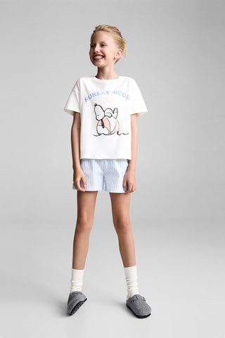 Pyjama court Snoopy - Ciel