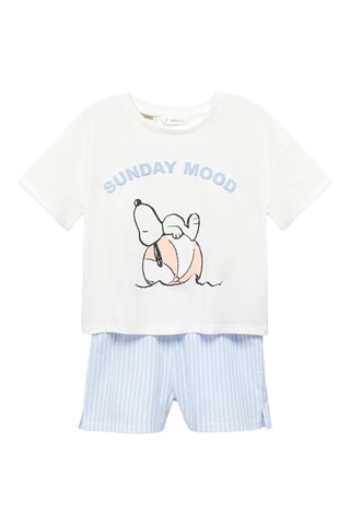 Pyjama court Snoopy - Ciel