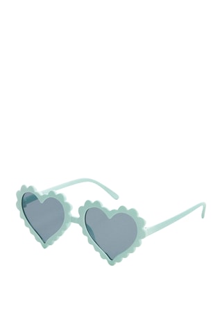 Lunettes de soleil coeur - Vert d'eau