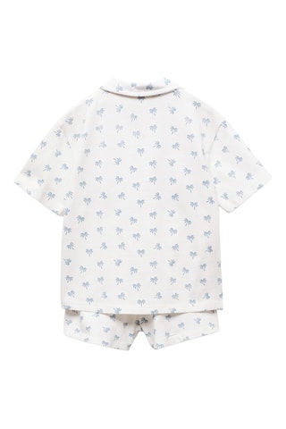 Pyjama court imprimé - Blanc cassé