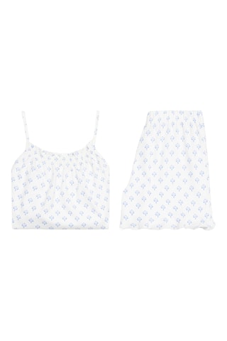 Pyjama court imprimé - Blanc cassé
