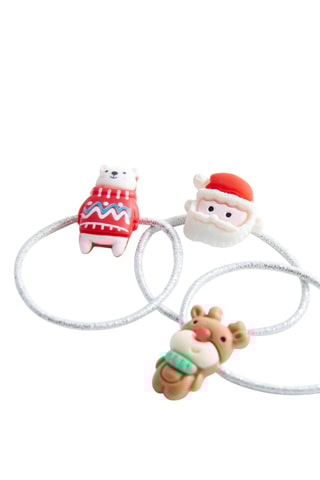 Lot élastiques et barrettes de Noël - Argenté