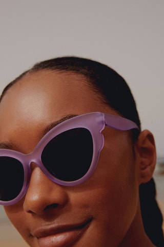 Lunettes de soleil monture plastique - Lilas