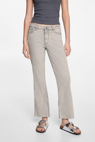 Jean flare crop - Gris