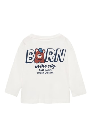 T-shirt imprimé ours - Blanc cassé