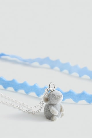 Collier pendentif souris - Argenté