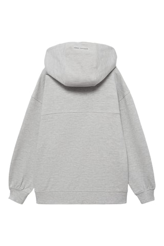 Sweat-shirt zippé à capuche - Gris chiné