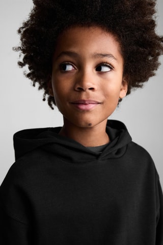 Sweat-shirt zippé à capuche - Noir