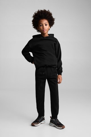 Sweat-shirt zippé à capuche - Noir