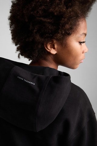 Sweat-shirt zippé à capuche - Noir