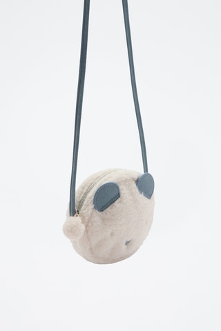 Sac imitation mouton ours - Écru