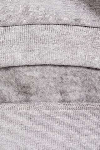 Sweat-shirt message brodé - Gris chiné