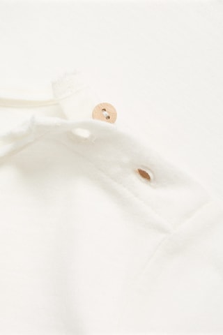 T-shirt détail brodé - Blanc cassé