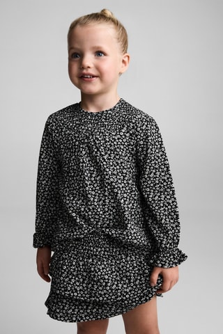 Blouse en imprimé floral - Noir