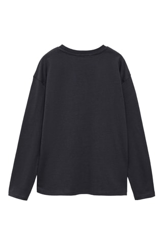 T-shirt manches longues poches - Noir