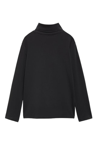 T-shirt manches longues col roulé - Noir