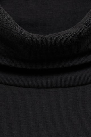 T-shirt manches longues col roulé - Noir