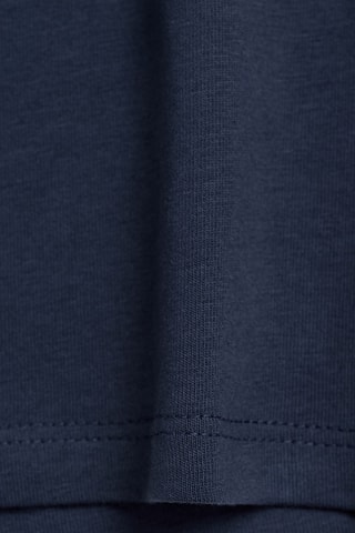 T-shirt en coton à col roulé - Bleu marine