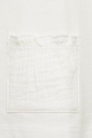 T-shirt manches longues poches - Blanc cassé