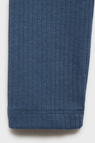 T-shirt imprimé maille côtelée - Bleu