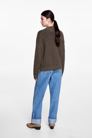 Pull-over maille texturé - Gris
