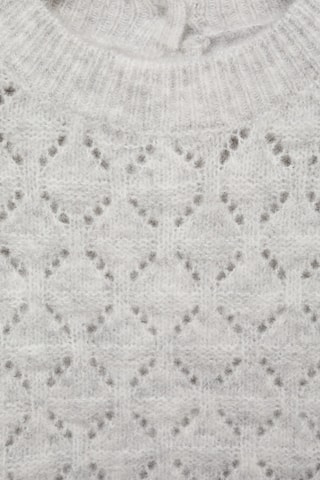 Pull en maille ajourée - Gris clair chiné