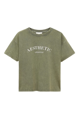 T-shirt message imprimé - Vert
