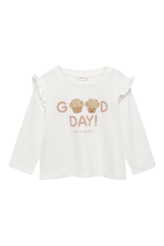 T-shirt message volanté - Blanc cassé