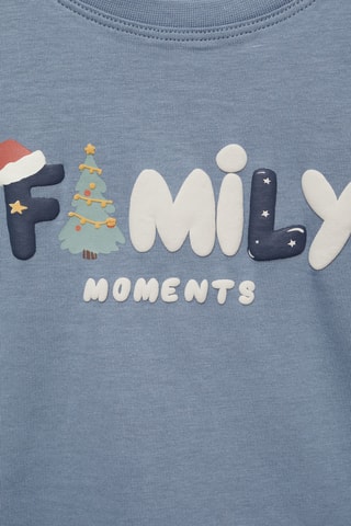 T-shirt imprimé Noël - Bleu
