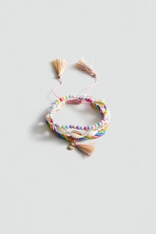 Lot 3 bracelets - Rose pâle
