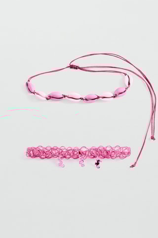 Lot 2 ras-de-cou - Rose