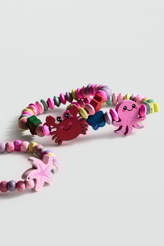 Pack 2 bracelets perles - Rose