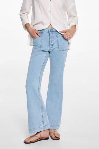 Jean flare poches - Bleu