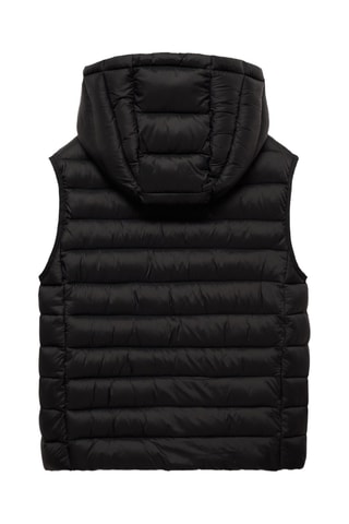 Gilet matelassé à capuche - Noir