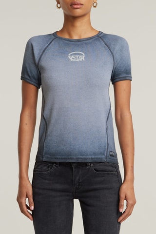 T-shirt slim Ringer Army - Azul