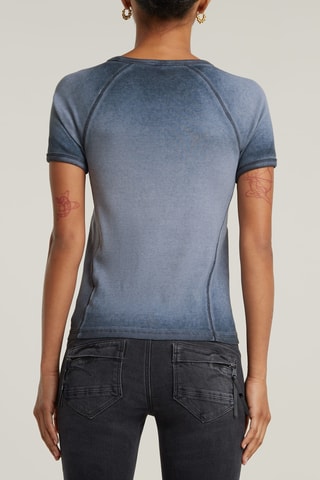 T-shirt slim Ringer Army - Azul